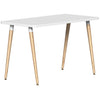 SitOnIt Reya Angled Leg Desk | White Base Accent | Home Office Edition Home Office SitOnIt Table Size 20 D x 40 W Laminate Color White Tapered Bamboo