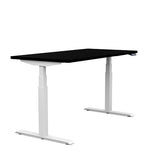 SitOnIt Switchback Height Adjustable Desk | 24d x 42w | Work From Home Edition Home Office SitOnIt Frame Color White Laminate Color Black 
