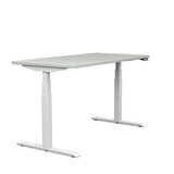 SitOnIt Switchback Height Adjustable Desk | 24d x 42w | Work From Home Edition Home Office SitOnIt Frame Color White Laminate Color Folkstone Grey 