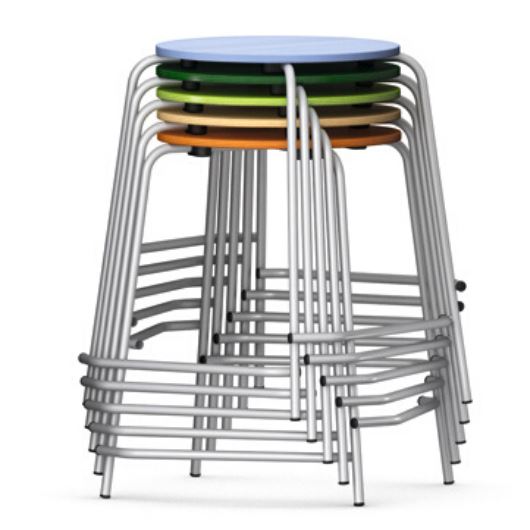 Solo Stool Stools, Classroom Chairs, Hokki Stool VS America 20 ⅛" Light Blue Woodstain 