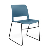 Sprout Wire Rod Chair Guest Chair, Cafe Chair SitOnIt Frame Color Black Plastic Color Lagoon 