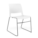 Sprout Wire Rod Chair Guest Chair, Cafe Chair SitOnIt Frame Color Chrome Plastic Color Arctic 