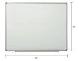 Steel Surface Magnetic Whiteboard With Aluminum Frame, 48"W x 36"H Magnetic Whiteboard Global Industrial 