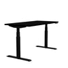Switchback 30x60 Height Adjustable Table. 2 leg, 3 Stage Table Base Height Adjustable Table SitOnIt Laminate Color Black Frame Color Black 