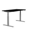 Switchback 30x60 Height Adjustable Table. 2 leg, 3 Stage Table Base Height Adjustable Table SitOnIt Laminate Color Black Frame Color Silver 