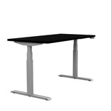 Switchback 30x60 Height Adjustable Table. 2 leg, 3 Stage Table Base Height Adjustable Table SitOnIt Laminate Color Black Frame Color Silver 