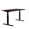 Switchback 30x60 Height Adjustable Table. 2 leg, 3 Stage Table Base Height Adjustable Table SitOnIt Laminate Color Brazilian Walnut Frame Color Black 