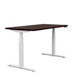 Switchback 30x60 Height Adjustable Table. 2 leg, 3 Stage Table Base Height Adjustable Table SitOnIt Laminate Color Brazilian Walnut Frame Color White 