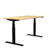 Switchback 30x60 Height Adjustable Table. 2 leg, 3 Stage Table Base Height Adjustable Table SitOnIt Laminate Color Cabinet Maple Frame Color Black 