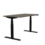 Switchback 30x60 Height Adjustable Table. 2 leg, 3 Stage Table Base Height Adjustable Table SitOnIt Laminate Color Driftwood Frame Color Black 