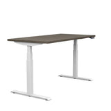 Switchback 30x60 Height Adjustable Table. 2 leg, 3 Stage Table Base Height Adjustable Table SitOnIt Laminate Color Driftwood Frame Color White 