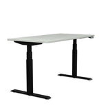 Switchback 30x60 Height Adjustable Table. 2 leg, 3 Stage Table Base Height Adjustable Table SitOnIt Laminate Color Folkstone Grey Frame Color Black 