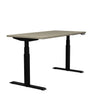 Switchback 30x60 Height Adjustable Table. 2 leg, 3 Stage Table Base Height Adjustable Table SitOnIt Laminate Color Sandalwood Frame Color Black 