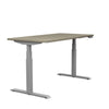 Switchback 30x60 Height Adjustable Table. 2 leg, 3 Stage Table Base Height Adjustable Table SitOnIt Laminate Color Sandalwood Frame Color Silver 