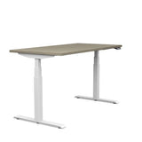Switchback 30x60 Height Adjustable Table. 2 leg, 3 Stage Table Base Height Adjustable Table SitOnIt Laminate Color Sandalwood Frame Color White 