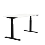 Switchback 30x60 Height Adjustable Table. 2 leg, 3 Stage Table Base Height Adjustable Table SitOnIt Laminate Color White Frame Color Black 