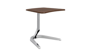 The Motific Mobile Tech Table w/ Silver Base LapTop Table ESI Ergo Amorphic 24" Amati Walnut