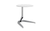 The Motific Mobile Tech Table w/ Silver Base LapTop Table ESI Ergo Round 24" Designer White
