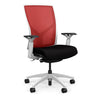 Torsa Highback White Frame Office Chair, Conference Chair, Computer Chair, Teacher Chair, Meeting Chair SitOnIt Mesh Color Fire Fabric Color Peppercorn 