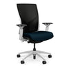 Torsa Highback White Frame Office Chair, Conference Chair, Computer Chair, Teacher Chair, Meeting Chair SitOnIt Mesh Color Onyx Fabric Color Navy 