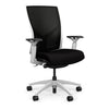 Torsa Highback White Frame Office Chair, Conference Chair, Computer Chair, Teacher Chair, Meeting Chair SitOnIt Mesh Color Onyx Fabric Color Peppercorn 