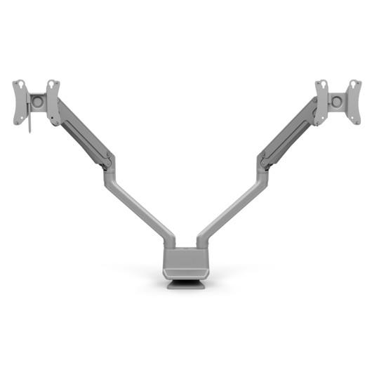 Unity G2 Mobile Single and Dual Monitor Arm Mobile Monitor Arms SitOnIt Frame Color Silver Dual Arm 