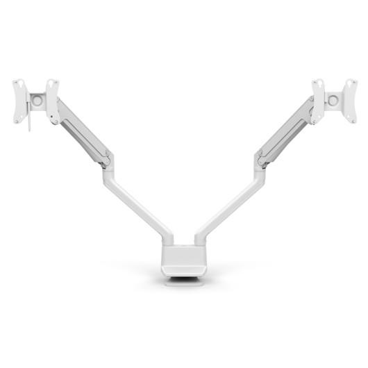 Unity G2 Mobile Single and Dual Monitor Arm Mobile Monitor Arms SitOnIt Frame Color White Dual Arm 