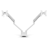 Unity G2 Mobile Single and Dual Monitor Arm Mobile Monitor Arms SitOnIt Frame Color White Dual Arm 