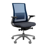 Vectra Highback Office Chair Office Chair, Conference Chair, Meeting Chair SitOnIt Mesh Color Navy Fabric Color Ash Fog Frame