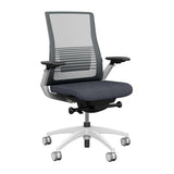 Vectra Highback Office Chair Office Chair, Conference Chair, Meeting Chair SitOnIt Mesh Color Nickel Fabric Color Ash White Frame