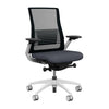 Vectra Highback Office Chair Office Chair, Conference Chair, Meeting Chair SitOnIt Mesh Color Onyx Fabric Color Ash White Frame
