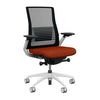 Vectra Highback Office Chair Office Chair, Conference Chair, Meeting Chair SitOnIt Mesh Color Onyx Fabric Color Carrot White Frame