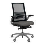 Vectra Highback Office Chair Office Chair, Conference Chair, Meeting Chair SitOnIt Mesh Color Onyx Fabric Color Dust Fog Frame