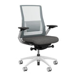 Vectra Highback Office Chair Office Chair, Conference Chair, Meeting Chair SitOnIt Platinum Mesh Fabric Color Dust White Frame