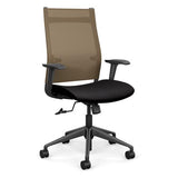 Wit Highback Office Chair Office Chair, Conference Chair, Teacher Chair SitOnIt Desert Mesh Fabric Color Licorice Carpet Castors