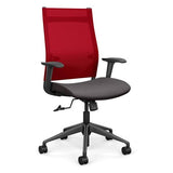 Wit Highback Office Chair Office Chair, Conference Chair, Teacher Chair SitOnIt Fire Mesh Fabric Color Kiss Carpet Castors