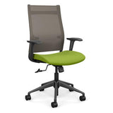 Wit Highback Office Chair Office Chair, Conference Chair, Teacher Chair SitOnIt Fog Mesh Fabric Color Apple Carpet Castors
