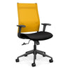 Wit Highback Office Chair Office Chair, Conference Chair, Teacher Chair SitOnIt Lemon Mesh Fabric Color Licorice Carpet Castors