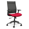 Wit Highback Office Chair Office Chair, Conference Chair, Teacher Chair SitOnIt Nickel Mesh Fabric Color Fire Carpet Castors