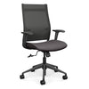 Wit Highback Office Chair Office Chair, Conference Chair, Teacher Chair SitOnIt Nickel Mesh Fabric Color Kiss Carpet Castors