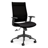 Wit Highback Office Chair Office Chair, Conference Chair, Teacher Chair SitOnIt Onyx Mesh Fabric Color Licorice Carpet Castors