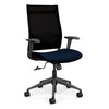 Wit Highback Office Chair Office Chair, Conference Chair, Teacher Chair SitOnIt Onyx Mesh Fabric Color Navy Carpet Castors
