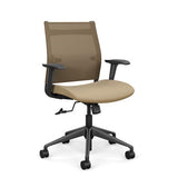 Wit Midback Office Chair Office Chair SitOnIt Desert Mesh Fabric Color Desert Carpet Castor