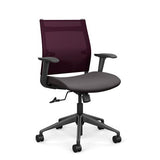 Wit Midback Office Chair Office Chair SitOnIt Grape Mesh Fabric Color Kiss Carpet Castor