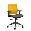 Wit Midback Office Chair Office Chair SitOnIt Lemon Mesh Fabric Color Kiss Carpet Castor