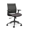 Wit Midback Office Chair Office Chair SitOnIt Nickel Mesh Fabric Color Kiss Carpet Castor