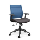 Wit Midback Office Chair Office Chair SitOnIt Ocean Mesh Fabric Color Kiss Carpet Castor