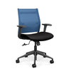 Wit Midback Office Chair Office Chair SitOnIt Ocean Mesh Fabric Color Licorice Carpet Castor