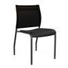 Wit Side Chair Armless Guest Chair SitOnIt Black Plastic Onyx Mesh Black Frame
