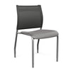 Wit Side Chair Armless Guest Chair SitOnIt Slate Plastic Nickel Mesh Silver Frame